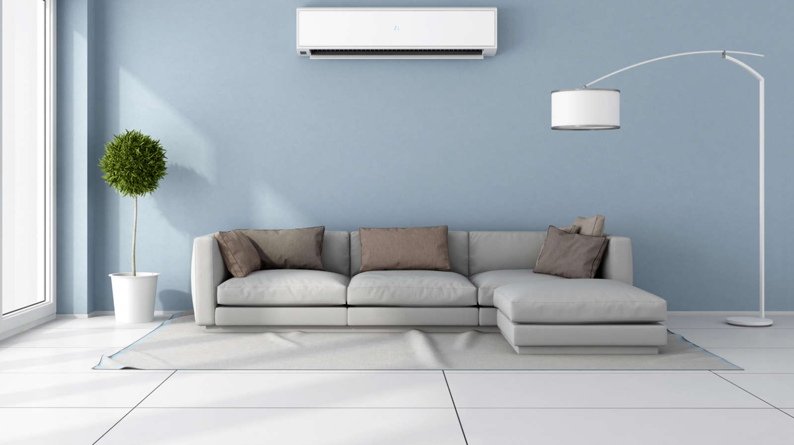 Modern Living Room with AC